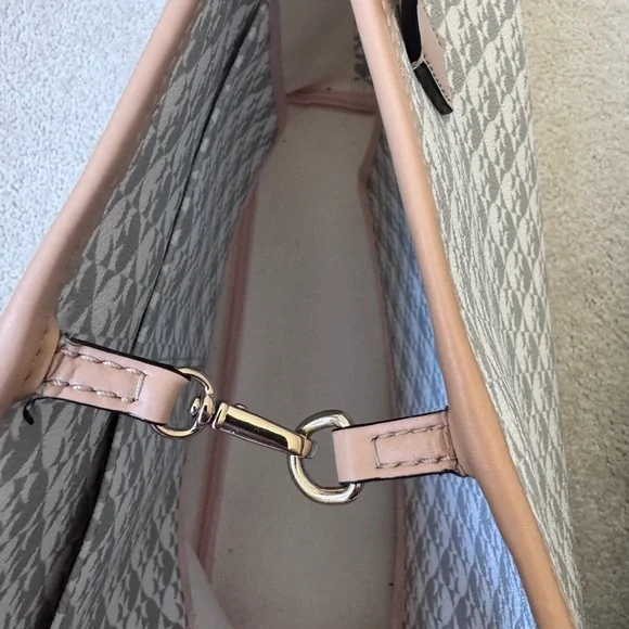 Kate Spade Gray White and Tan Patterned Tote Bag Purse - Picture 6 of 10